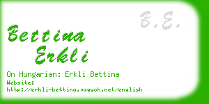 bettina erkli business card